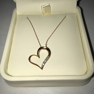 Diamond Accent Rose Gold 10k Pendant